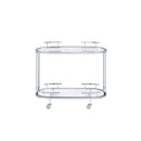 Piffo Serving Cart Set, Clear Glass & Chrome Finish Acme
