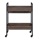 Jerrick Serving Cart, Walnut & Black Finish Acme