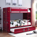 Cargo Trundle (Twin), Red Finish Acme