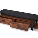 Elling  67" TV Stand, Walnut & Black Finish Acme