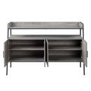 Samiya  52" TV Stand, Gray Oak & Black Finish Acme