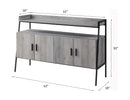 Samiya  52" TV Stand, Gray Oak & Black Finish Acme