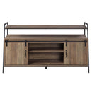Rashawn  60" TV Stand, Rustic Oak & Black Finish Acme
