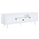 Pagan  63" TV Stand, White High Gloss Finish Acme