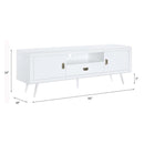 Pagan  63" TV Stand, White High Gloss Finish Acme