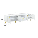 Gaines  79" TV Stand, White High Gloss Finish Acme