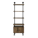 Ensata II TV Stand Side Pier, Rustic Oak  & Black Finish Acme