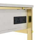 Myles Vanity Set w/Stool, Antique White & Champagne Finish Acme