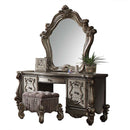 Versailles Vanity Desk, Antique Platinum Finish Acme