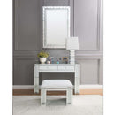 Nysa Vanity Desk, Mirrored & Faux Crystals Acme
