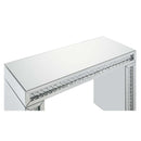 Nysa Vanity Desk, Mirrored & Faux Crystals Acme