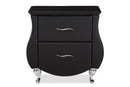 Minahasa Black Faux Leather Nightstand Baxton