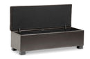 Eleri Dark Brown Ottoman Baxton