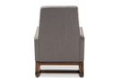 Roana Gray Fabric Upholstered Rocking Chair Baxton
