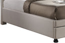 Joanna Button-Tufted Light Beige Fabric Storage King-Size Bed w/2-drawer Baxton