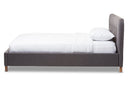 Tonia Dark Gray Fabric King Size Grid-Tufting Platform Bed Baxton