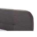 Tonia Dark Gray Fabric King Size Grid-Tufting Platform Bed Baxton