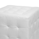 Henry White Modern Cube Ottoman (Set of 2) Baxton
