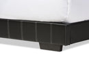 Avignon Black Faux Leather Full Size Platform Bed Baxton