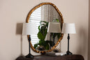 Casey Irregular Shape Accent Mirror with Antique Goldleaf Frame