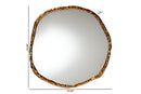 Casey Irregular Shape Accent Mirror with Antique Goldleaf Frame