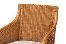 Tucson 5-Piece Rattan Dining Set - Round Wicker Table and 4 Armchairs