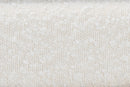 Joy Floating Platform Bed with Scalloped Headboard, Cream, King