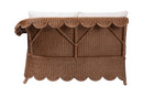 Contantine Natural Rattan 4-Piece Sectional Set with Scalloped Skirt Base