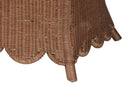 Contantine Natural Rattan 4-Piece Sectional Set with Scalloped Skirt Base