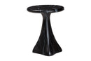 Anatasia Marbled Resin End Table, Black
