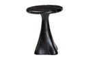 Anatasia Marbled Resin End Table, Black