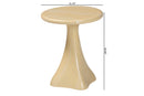 Anatasia Marbled Resin End Table, Cream