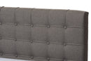 Pearson King Size Gray Fabric 4-drawer Storage Platform Bed Baxton