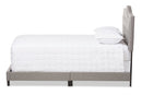 Patricia Light Gray Fabric Upholstered Full Size Bed Baxton