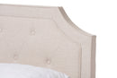Barrett Light Beige Fabric Upholstered Full Size Bed Baxton