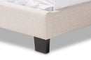 Barrett Light Beige Fabric Upholstered Full Size Bed Baxton