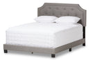 Barrett Light Gray Fabric Upholstered Full Size Bed Baxton