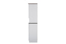 Elyse Two-tone White and Dark Brown Buffet and Hutch Kitchen Cabinet Baxton