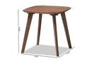 Primrose Dark Walnut Wood End Table Baxton