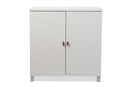 Glidden White Wood Entryway Handbags or School Bags Storage Sideboard Cabinet Baxton