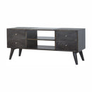 Ash Black 4 Drawer Media Unit