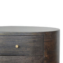 Ash Black Nightstand with Brass Legs