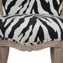 Zebra Printed Studded Chair