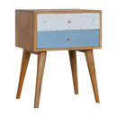 Blue Patterned Nightstand