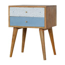 Blue Patterned Nightstand