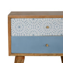 Blue Patterned Nightstand