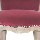 Wine Red Velvet Studded Chair
