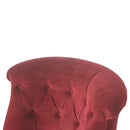 Wine Red Velvet Accent Chair