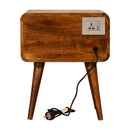 Curve Chestnut Cable Access Nightstand