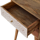 Brick Red Patterned Nightstand